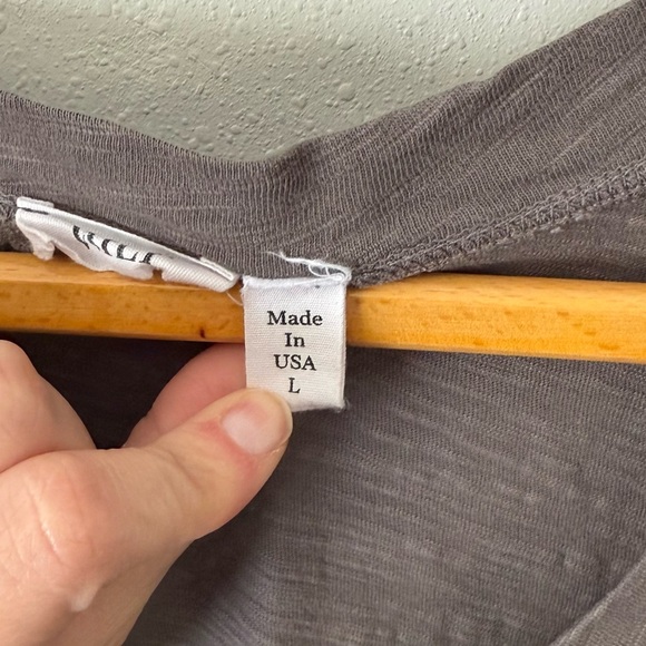 WILT Cotton V-neck Grey Taupe Dress Size Large - Picture 4 of 7